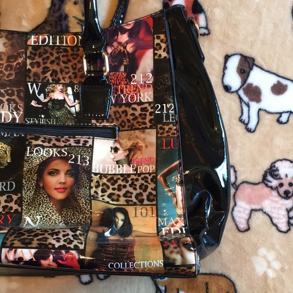 Amazing, unique vintage patent handbag/tote ๐ from the 1980โs! - Picture 8 of 16